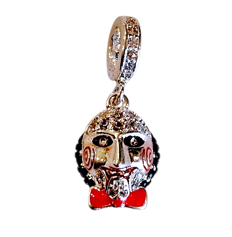 LINX DISCOUNTINUED Silver Jigsaw Saw Halloween Scary Horror Bracelet Charm